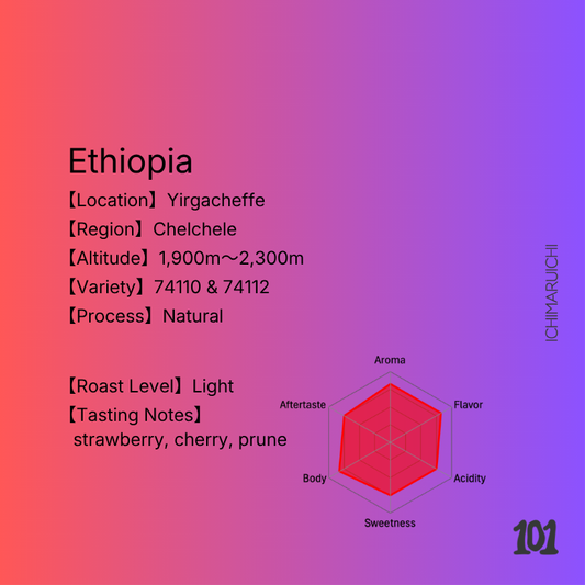 【Ethiopia】Yirgacheffe Kochere Chelchele Natural 【200g】