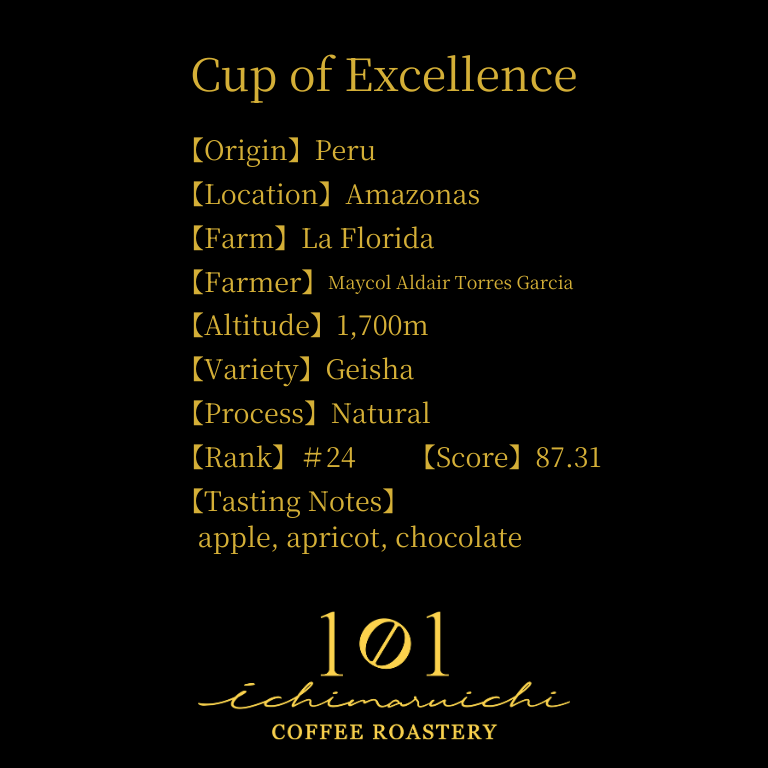 【Peru】Cup of Excellence #24【100g】